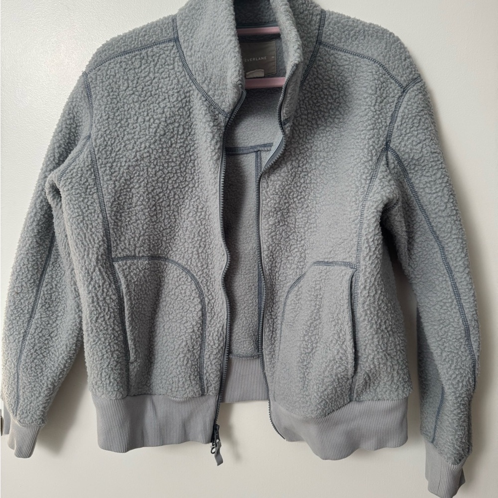 Everlane Ice Blue Fleece Jacket